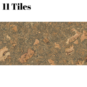 Decorative Cork Wall Tiles - Grey - 1 Pack - 1.98m2 (21.31sqft)