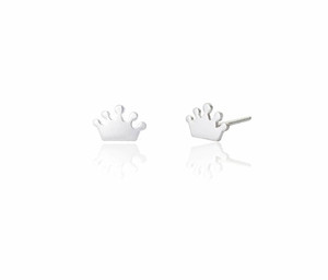 Ladies Sterling Silver Crown Stud Earrings Ladies Sterling Silver Crown Stud Earrings