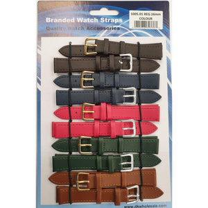 Leather Coloured Watch Straps Pk10 size 12mm 1005.01
