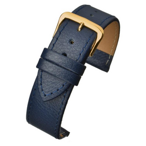 Blue Buffalo Grain Leather Watch Strap 22mm