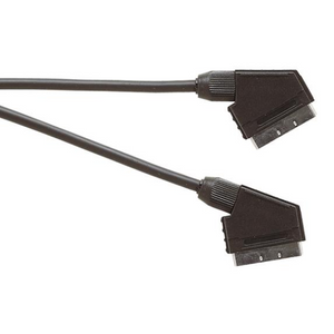 Electrovision Premium Scart Plug to Scart Plug TV and Video Lead Audio and Video Circuits Connected