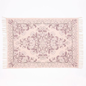 Kew Antique Printed 120x170cm Mauve Rug with Tassel