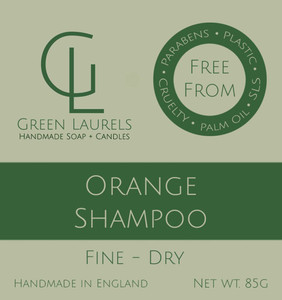 Natural Shampoo Bars for All Hair Types - Long-lasting, Plastic-free, Travel-friendly - Orange_Fine to Dry Hair