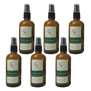 Aqueous Room Spray 100ml in Amber Glass Bottle - Fresh Linen - 6 Bottles