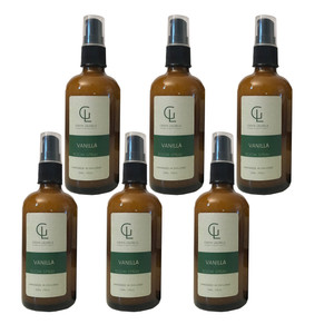 Aqueous Room Spray 100ml in Amber Glass Bottle - Vanilla - 6 Bottles