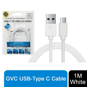 Premium GVC USB Type C Cable - 1m | Fast Charging & Data Sync | Compatible with Phone & Pad