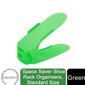 Haven Space Saver Shoe Rack Organiser Standard Size Sturdy & Easy To Clean - Green