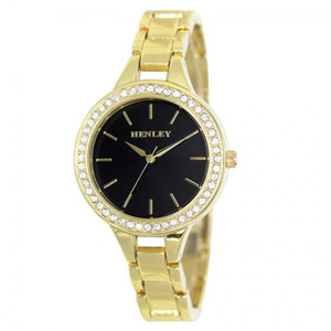Henley Ladies Bling Bracelet Watch H07323 Available Multiple Colour - Black Gold