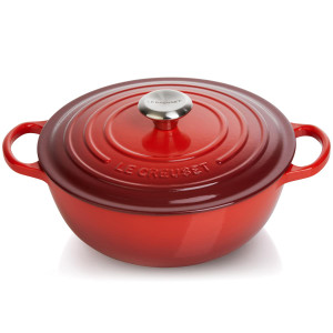 Ceris Red Le Creuset 32cm Bouillabaisse Round Casserole Dish Ceris Red Le Creuset 32cm Bouillabaisse Round Casserole Dish