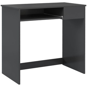 HOMCOM Compact Computer Table, Grey: Space-Saving, Durable, Stylish - Ideal for Study, Office, or Bedroom