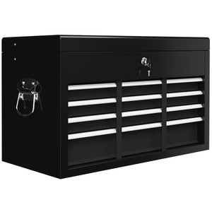 HOMCOM Lockable Metal Tool Chest w/ 6 Drawer, Ball Bearing Runners, Black - Default Title