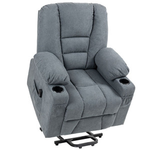 HOMCOM Riser and Recliner Chair w/ Remote, Lift Chair for Elderly, Grey - Default Title