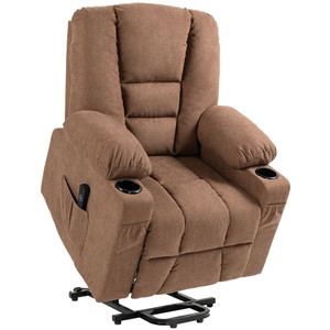 HOMCOM Riser and Recliner Chair w/ Remote, Lift Chair for Elderly, Brown - Default Title