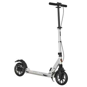 HOMCOM Adult Teens Kick Scooter Fold Adjust 14+ w/ Rear Wheel&Hand Brake - Black