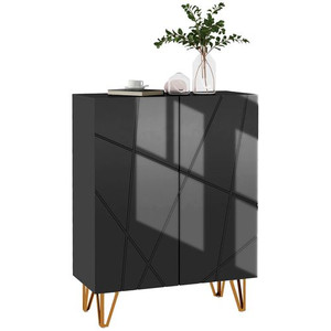 HOMCOM Shoe Storage Cabinet with Soft-Close Hinges and Adjust Shelves - White