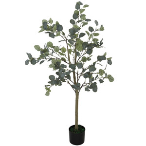 HOMCOM 2 Pack Artificial Plants, Faux Silk Eucalyptus Trees - 15 x 15 x 150 cm