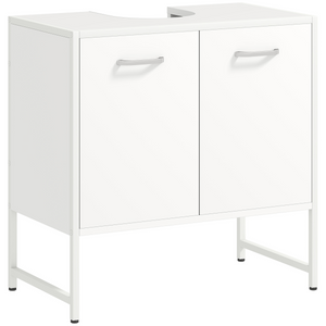 HOMCOM Bathroom Under Sink Cabinet for Basin without or with Pedestal - White
