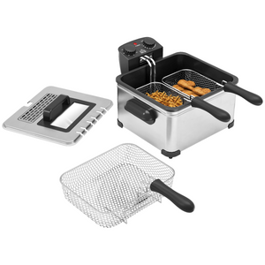 HOMCOM 5L Deep Fryer with Removable Oil Basket and Viewing Window, 2000W