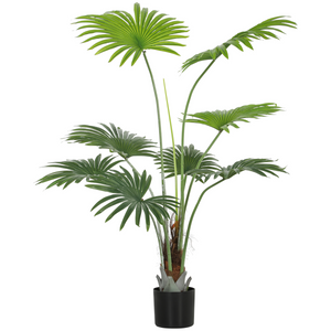 HOMCOM Artificial Plant with PEVA Leaves and Coconut Coir for Home Office - F18 x 145H cm