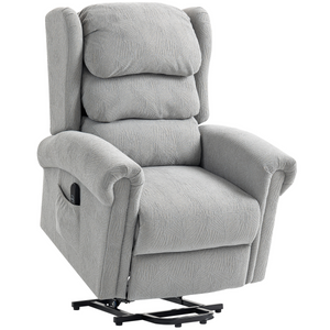 HOMCOM Power Lift Recliner Chair for Elderly with Remote Control, Grey - Grey