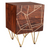 Dark Gold 2 Drawer Side Table
