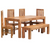 Toko Light Mango 6Ft Dining Set With Bench & 4 Wooden Chairs