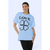 Ladies Love Printed Short Sleeve T-Shirt Top - Sky Blue / S/M