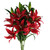 Pack of 6 x 100cm Large Red Lily Stem - 18 Flowers