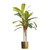 Artificial Dracaena Plant Tropical Indoor Display Home Decor Realistic Plants - 100cm Large Leaf Dracaena Gold Planter