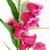 Pack of 6 x 100cm Trumpet Artificial Flower Stem Fuchsia Pink
