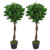 Pair of 90cm (3ft) Twisted Stem Artificial Topiary Bay Laurel Ball Trees