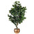 100cm Leaf Realistic Artificial Ficus Tree / Plant Bush Ficus Copper Curve Planter
