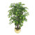 90cm Artificial Ficus Tree / Plant - Gold Metal Planter