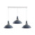 Industrial Vintage Loft Kitchen Bar 3 Lights Ceiling Barn-slotted Metal E27 - with bulb / White, Grey