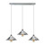 3 Head Rectangle Base Industrial Vintage Ceiling Pendant Light Shade Hanging Lamp