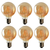 6 Pack E27 LED Edison Dimmable Vintage Amber Glass Warm white 2700K Light Bulbs
