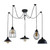 5Way Vintage Industrial Ceiling Lamp Shade Chandelier Retro Spider Pendant Light - with bulb / Black