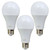 E27 12W Energy Saving Warm White LED Light Bulbs A60 E27 Screw-in non dimmable bulbs - Pack 3