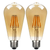 E27 LED Edison Dimmable Vintage Amber Glass Light Bulb - 2 Pack, Warm White 2700K - Professional Quality