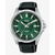 Lorus Mens Basic Fashion Automatic Date 43mm Green Dial Black Leather strap Watch