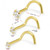 14ct Solid Gold CZ Set Nose Screw Stud - High Quality & Durable - Professional Seller - 1.5mm / Yellow Gold