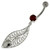 925 Sterling Silver Attractive leaf Belly Button Ring - Red