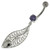 925 Sterling Silver Attractive leaf Belly Button Ring - Lavender