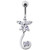 Fancy Jeweled Star Tail Dangling Belly Ring - Lavender