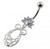 Fancy Jeweled belly button piercings - Lavender