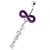 Infinity Love Jeweled Navel Belly Ring - Purple