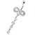 Infinity Love Jeweled Navel Belly Ring - Clear