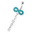 Infinity Love Jeweled Navel Belly Ring - Blue zircon
