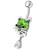 Jeweled Cat Dangling Navel Banana - Peridot