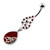 Multi jeweled Tear Navel Belly Piercing - Red